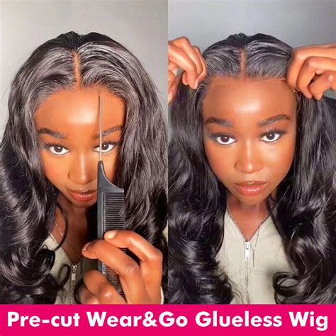 how to put on a glueless lace wig|More.